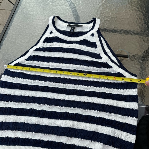 White House Black Market Striped Sweater Halter top size L - Picture 7 of 8
